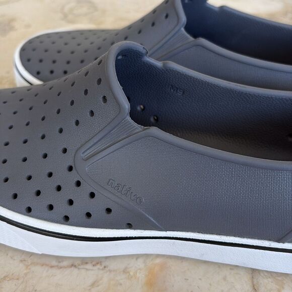 Native Shoes Unisex-Adult Miles Slip On Rubber Shoes Dublin Grey/Shell White - Picture 11 of 12